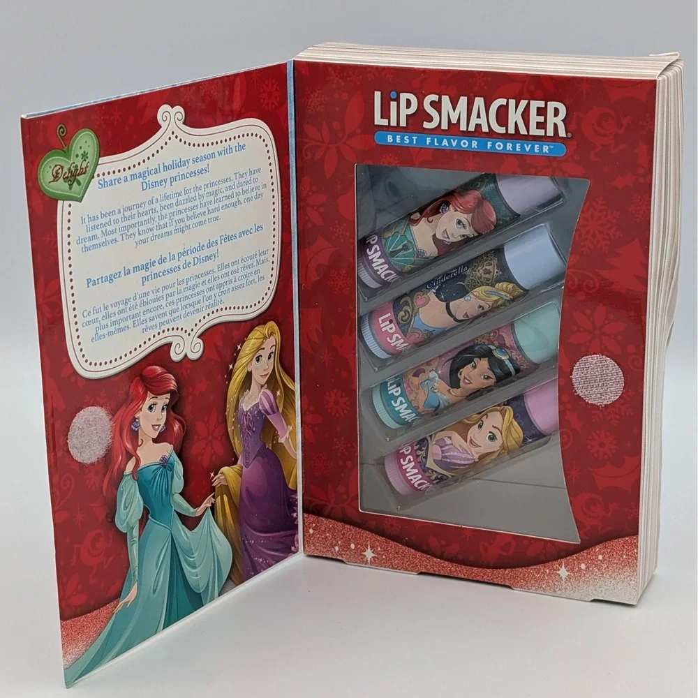 Disney Princess Lip Smacker Storybook 4 Piece Lip Balm Gift Set Ariel Cinderella